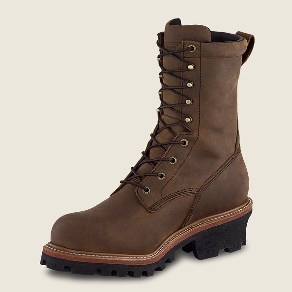 Botas de Seguridad Red Wing Hombre Marrom - Loggermax - 9-Inch Waterproof Toe Logger - 259-BQYPEI